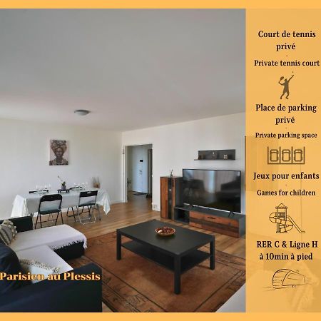 Appartement Cocon Parisien Au Plessis - Court De Tennis Prive à Le Plessis-Bouchard Extérieur photo